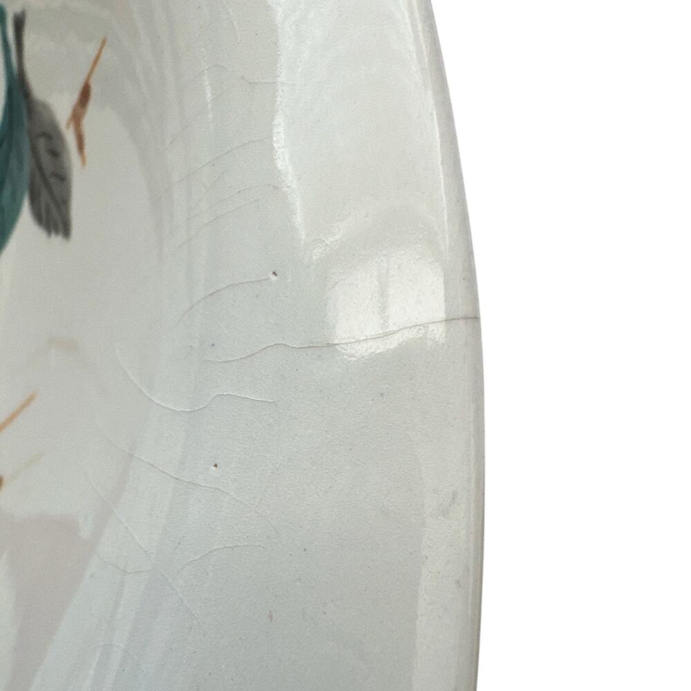 Mid Century Modern Hand Painted Patio Serving Bowl 10.5” - Picture 9 of 10